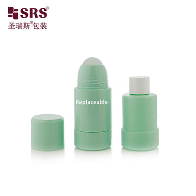 खरीदें 50 मिलीलीटर 75 मिलीलीटर पीपी पीसीआर पुनर्नवीनीकरण विनिमेय डबल वॉल रोलर रोल डिओडोरेंट बोतल online manufacture