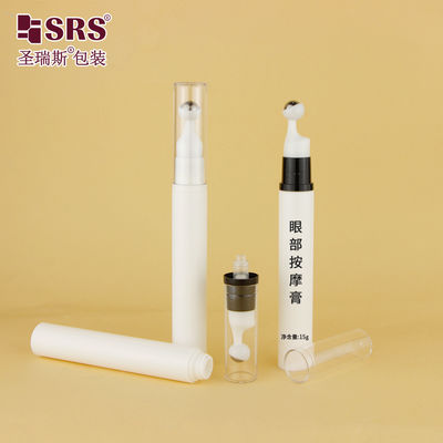 खरीदें A0031 5ml 10ml 12ml 15ml AS PP Airless Empty Pump Pressing Roller Ball Bottle For Cosmetic Eye Gel Massage Serum Applicator कॉस्मेटिक नेत्र जेल मालिश सीरम आवेदक के लिए online manufacture
