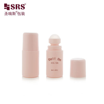 खरीदें RPPC-60ML Injection Blowing Custom PP PCR Plastic Roller Ball Bottle For Body Gel Applicator online manufacture