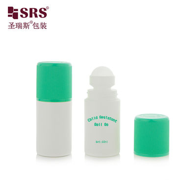 खरीदें RPPC1-60ML White Bottle With Green Injection Double End CRC Cap Ribbed For Deodorant Gel Pain Relief online manufacture