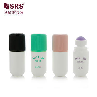 खरीदें RPPA1-50ML Round Bottom PP Solid Color With Colorful Cap Customized No Leakage Pain Relief Gel Roll On Massage Bottle online manufacture