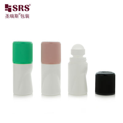 खरीदें RPPB1-50ML Unique Shape Empty Wholesale Customization Color Matte Riibbed CRC Child Resistant Cap Roll On Bottle For Antiperspirant online manufacture