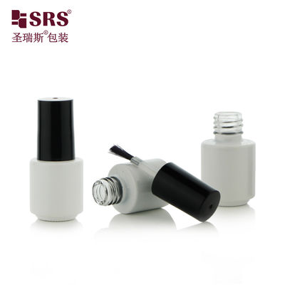 खरीदें DH-1B 4.5ML Round Bottom Glass Nail Polish Bottle With Brush Painted White Color Logo Printing online manufacture