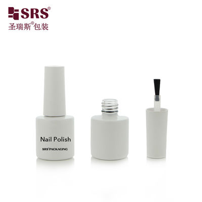 खरीदें DH-9A 8ML White Painted Glass Round Bottle With Brush For Nail Polish Remover Gel online manufacture
