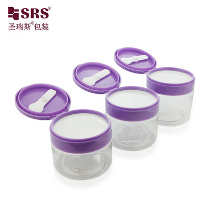 खरीदें PET007 200g 250g 300g Injection Color Plastic PET Cream Jar With Flip Cap Tweezer Spoon online manufacture