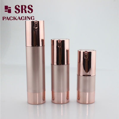 खरीदें खाली कस्टम रंग गुलाबी सोने प्लास्टिक सीरम बोतल airless 30ml online manufacture