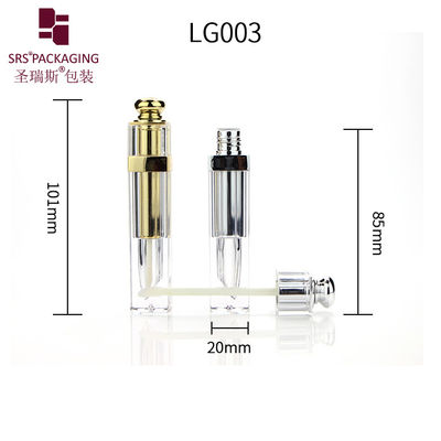 खरीदें 7ml वर्ग धातुकृत खाली लक्जरी कॉस्मेटिक चमकदार होंठ चमक ट्यूब online manufacture