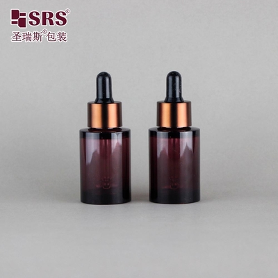 प्लास्टिक ड्रॉपर एसेंस सीरम कॉस्मेटिक स्किनकेयर लक्जरी पीईटी 30ml बोतल