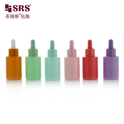 ग्रीन कस्टमाइजेशन स्किनकेयर सीरम आई एसेन्स ग्लास बोतल विथ ड्रॉपर 30ml
