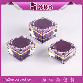 Shengruisi पैकेजिंग J052-15ml 30ml 50ml वर्ग एक्रिलिक क्रीम जार