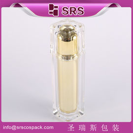 शेंगरूइसी 30ml 50ml लक्जरी स्क्वायर आकार धातुकृत प्लास्टिक लोशन पंप कॉस्मेटिक के लिए बोतल