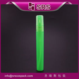 SRS थोक प्राकृतिक रंग गोल 10ML प्लास्टिक इत्र पंप स्प्रेयर के साथ छोटे कंटेनर