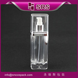 स्पष्ट वर्ग आकार L051 15ml 30ml 60ml 120ml साफ बोतल लोशन पंप