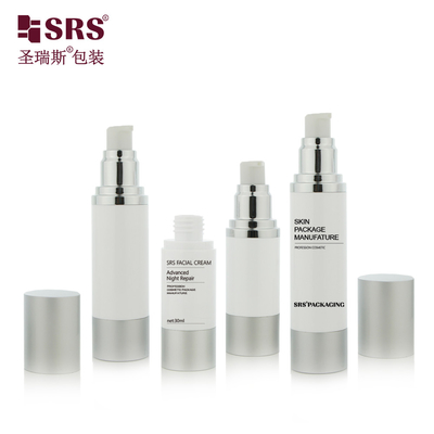 अनुकूलन थोक 15ml 50ml खाली कॉस्मेटिक लोशन सीरम एयरलेस पंप बोतल 30ml