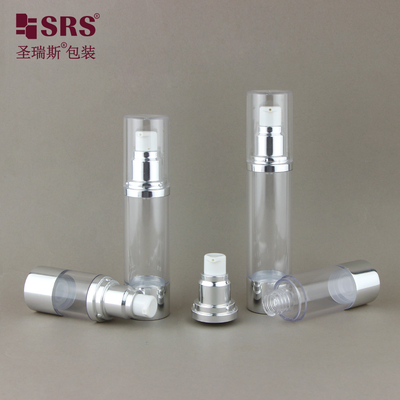 15ml 30ml 40ml 50ml गोल पारदर्शी एएस कॉस्मेटिक सीरम बोतल