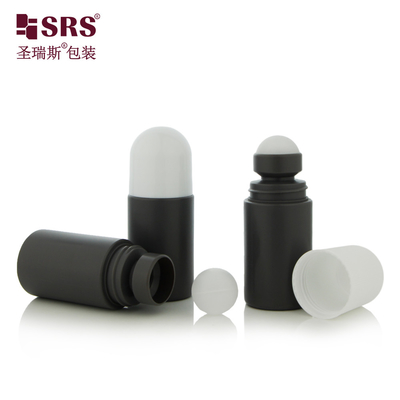 60ml खाली कॉस्मेटिक पैकेजिंग पीपी कोई रिसाव नहीं गोल जेल बोतल रोल ऑन बॉल के साथ डिओडोरेंट