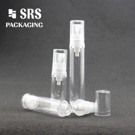 यात्रा आकार पॉकेट प्लास्टिक एएस पारदर्शी airless 5ml सीरम बोतल