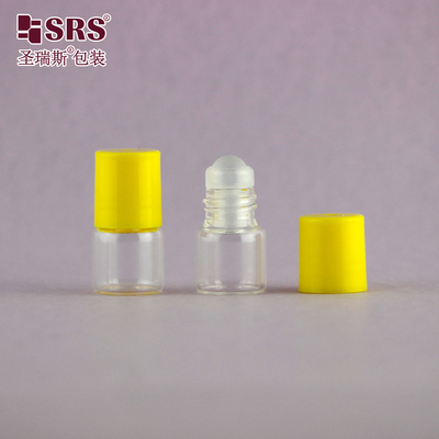 BLP-1ML मिनी ट्रैवल साइज पारदर्शी ग्लास शीशी रोलर बॉल बोतल आवश्यक तेल सुगंध के लिए कोई रिसाव नहीं