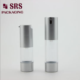 TA021 15ML 30ML 50ML मैट सिल्वर प्लास्टिक लोशन पंप बोतल बिक्री पर