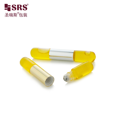 SGB2-3ml+3ml पारदर्शी गोल तल ट्यूब फ्लायल ग्लास रोल ऑन नेल ऑयल बोतल पैकेजिंग थोक