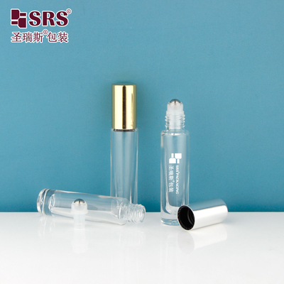 GB1-5ML पारदर्शी मिनी यात्रा आकार बोतल कंटेनर पर मोटी तल लक्जरी आवश्यक तेल ग्लास रोल