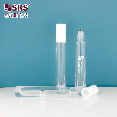 GB1-10ML लक्जरी उच्च अंत मोटी बोतल पारदर्शी कस्टम रंग उपलब्ध ग्लास रोलर बॉल इत्र बोतल कोई रिसाव नहीं