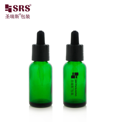 D009 गोल मोटी दीवार का ग्लास 5ML 10ML 15ML 20ML 30ML 50ML 100ML छेड़छाड़ के सबूत बाल प्रतिरोधी ढक्कन ड्रॉपर बोतल चेहरे सीरम के लिए