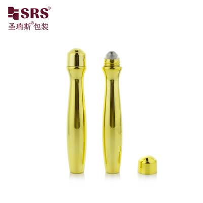 SRS8447-15ML धातुकृत चमकदार सोना खाली PETG प्लास्टिक रोल पर बोतल के लिए आँख जेल कमर के आकार के लिए