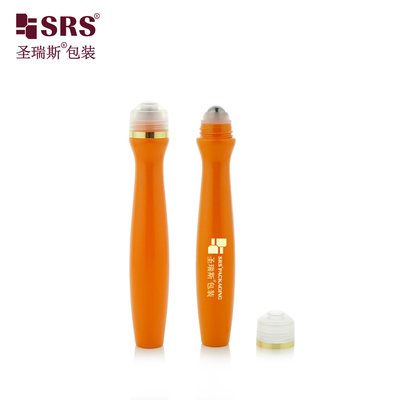 SRS8447-15ML इंजेक्शन ब्लोइंग कस्टमाइज रंग चमकदार प्लास्टिक PETG बोतल के साथ स्टील बॉल के लिए बाल सार सीरम