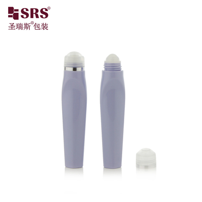 SRS8444-12ML ब्लोइंग कस्टमाइज़ रंग प्लास्टिक PETG अद्वितीय आकार रोल ऑन बोतल आई जेल सीरम मसाज के लिए