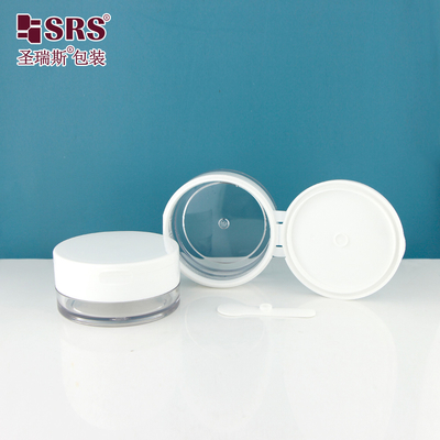 PETG003 100g 120g 150g 200g 250g पारदर्शी प्लास्टिक PETG शरीर क्रीम जार कंटेनर फ्लिप कैप के साथ