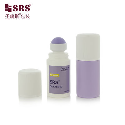RPPC1-60ML CRC बाल प्रतिरोधी टोपी इंजेक्शन रिब्ड फ्लैट गोल आकार 2oz पीपी रोलर बॉल बोतल विरोधी खुजली तरल के लिए