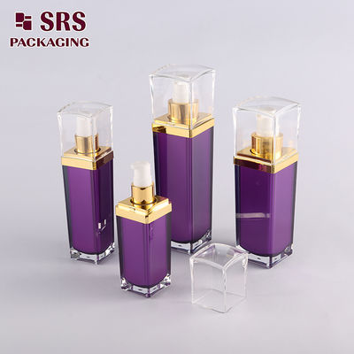 Shengruisi पैकेजिंग L054-15ml 30ml 50ml 100ml लक्जरी स्क्वायर प्लास्टिक लोशन पंप बोतल