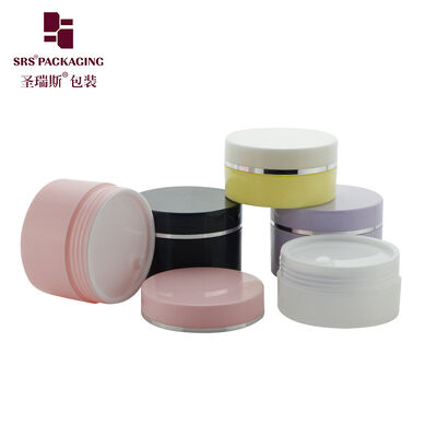 SRSQ Single Wall Empty PP Plastic Cream Jar Customized Color For Cosmetic Facial Cream