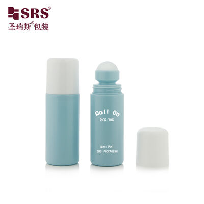 75ml Round Plastic Roll‑on Bottle Empty Deodorant Roller Bottle Multiple Optional Caps