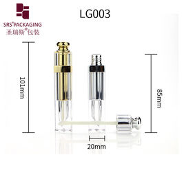 7ml वर्ग धातुकृत खाली लक्जरी कॉस्मेटिक चमकदार होंठ चमक ट्यूब