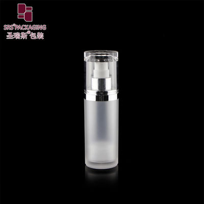 15ml 30ml 50ml गोल आकार कस्टम रंग एक्रिलिक लोशन हवा रहित बोतल