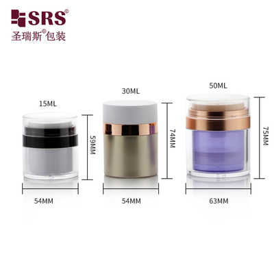 15ml 30ml 50ml Airless Replaceable Acrylic Cosmetic Cream जार कंटेनर