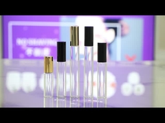 BLP17 15ml 17mm व्यास धातुकृत गुलाब सोने का कांच की बोतल असली सोने की गेंद और एल्यूमीनियम ढक्कन के साथ।