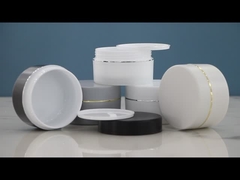 एसआरएसजेके चमकदार मैट इन मोल्ड प्लास्टिक पीसीआर क्रीम जार पीपी