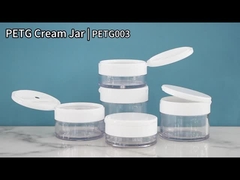 PETG003 क्रीम के लिए फ्लिप कैप के साथ प्लास्टिक जार