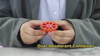D040 घड़ी: 15ML 40ML 50ML 75ML पीपी प्लास्टिक अंडाकार आकार डिओडोरेंट जेल कंटेनर शोकेस